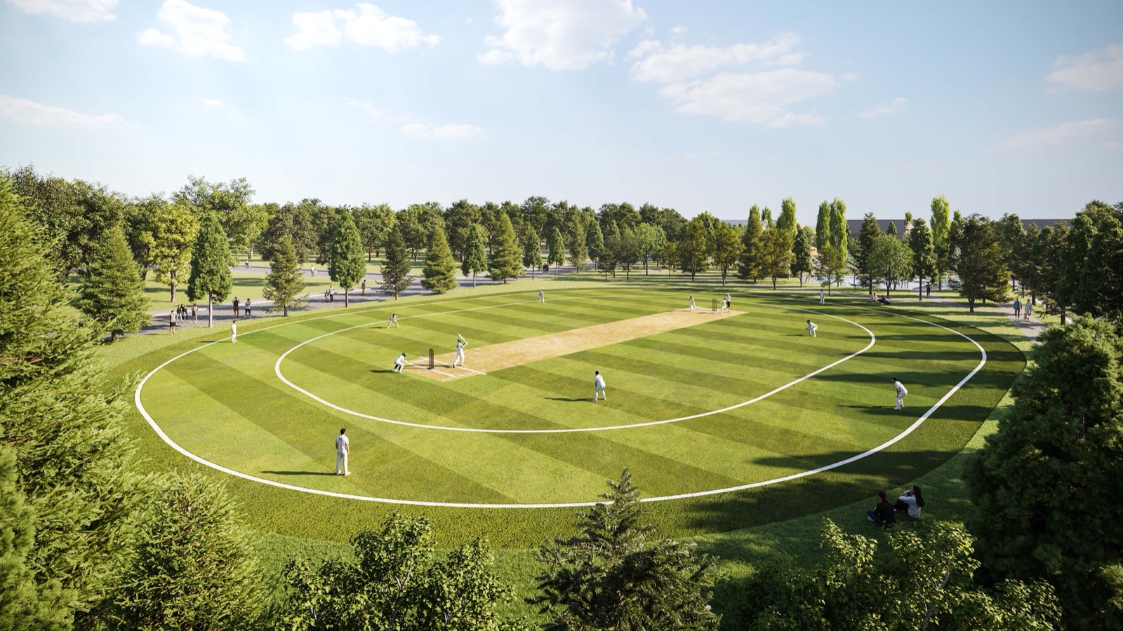 Official Wildfield Village cricket field rendering